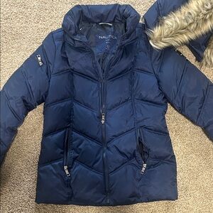 Nautica Women's Deep Blue Puffer Coat